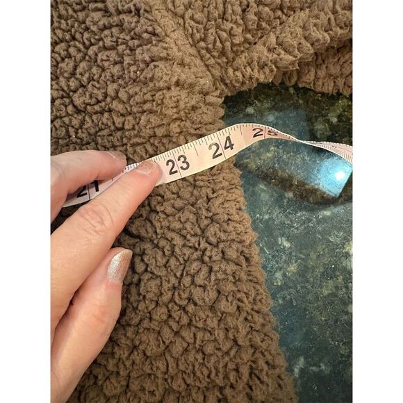 32 Degrees Women's Brown Sherpa Jacket Size L Button Down Casual - Picture 10 of 10